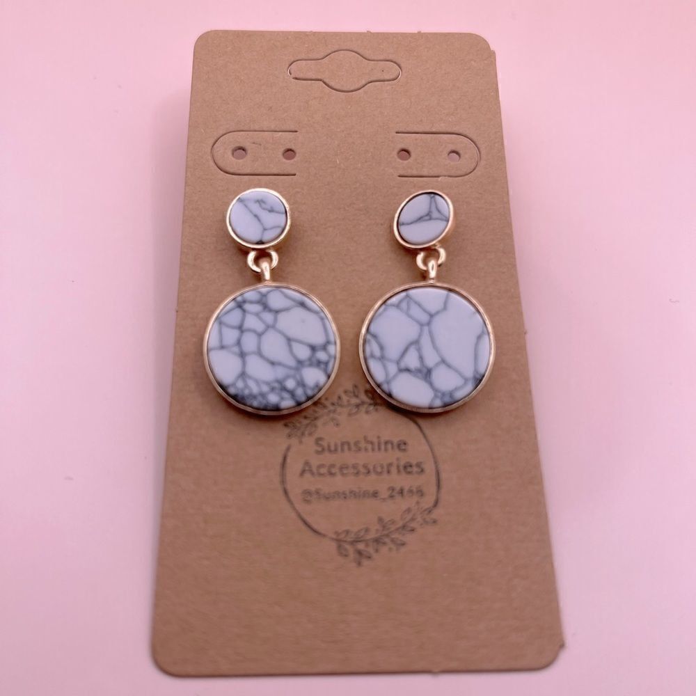 5/$25 MARBLED WHITE DANGLE